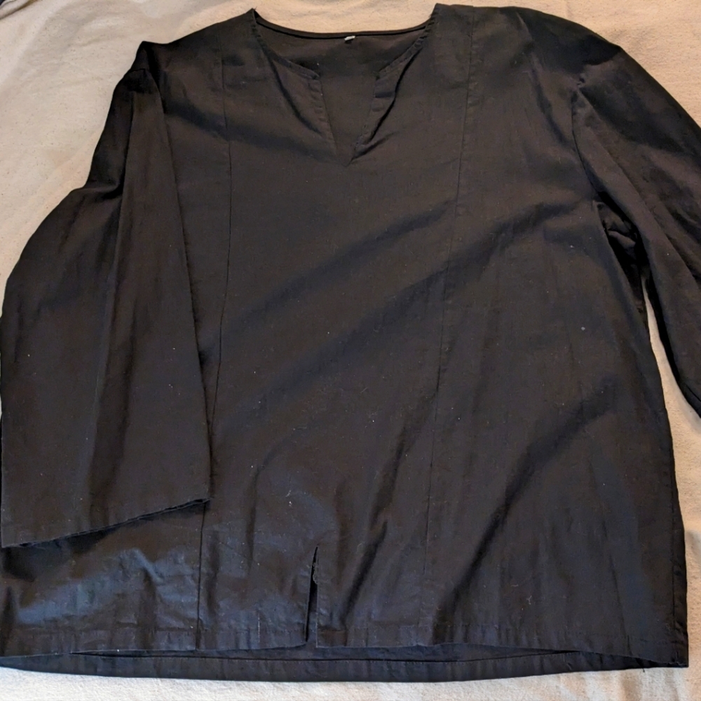 V Neck Linen Beach Shirt